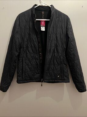 Isis Black Quilted Zip-Up Puffer Jacket